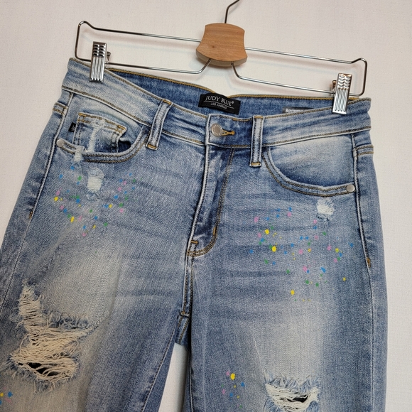 Judy Blue Light Blue Boyfriend Jeans - Picture 7 of 13